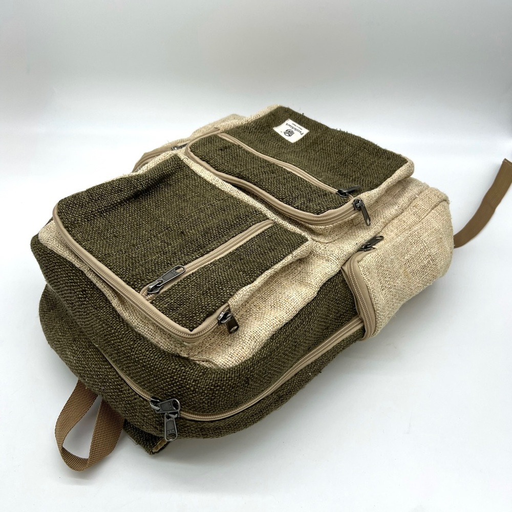 Multi Pocket Hemp Backpack - Picture 3 of 16